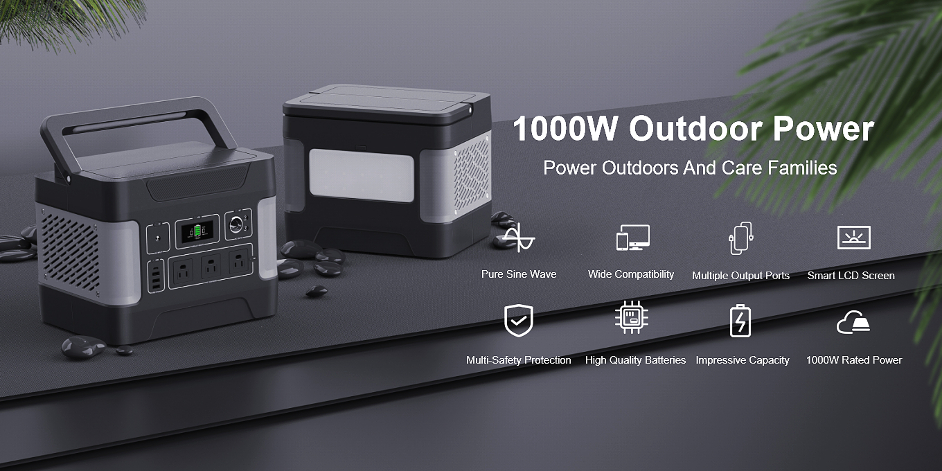 1000W Deep Cycle Solar Generator សម្រាប់ការសាកថ្មទូរស័ព្ទ